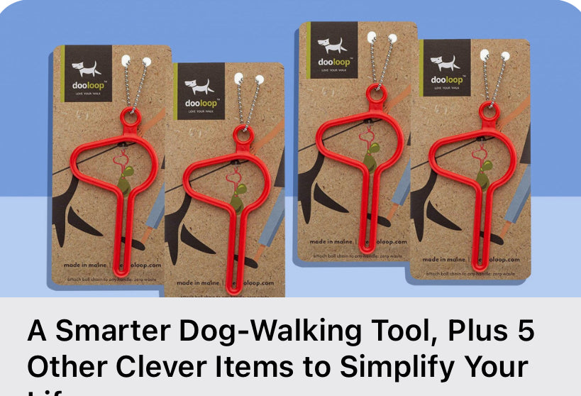 Real Simple dooloop leash poop bag holder made in USA for walking with your dog